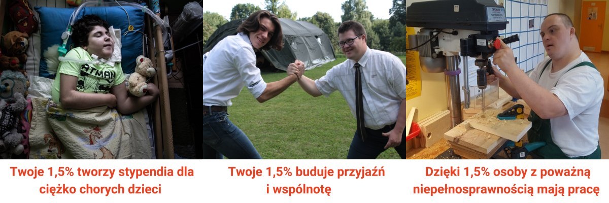 Twoje 1,5% zmienia czyjś los na lepszy.